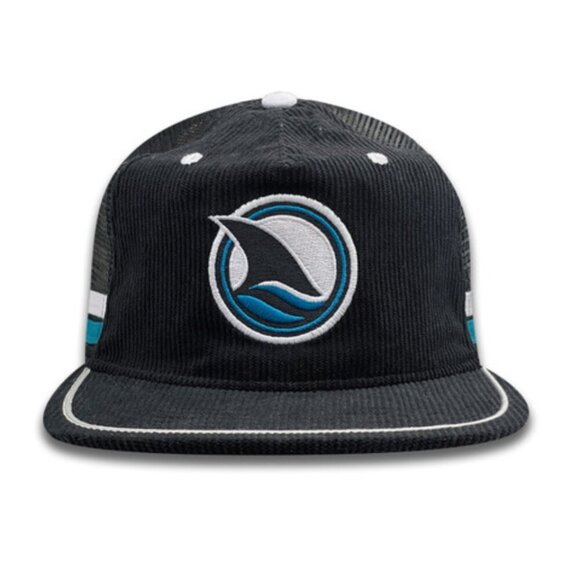 San Jose Sharks Sportiqe Evolve Corduroy Mesh Snapback Hat Black One Size Hockey - Picture 1 of 7